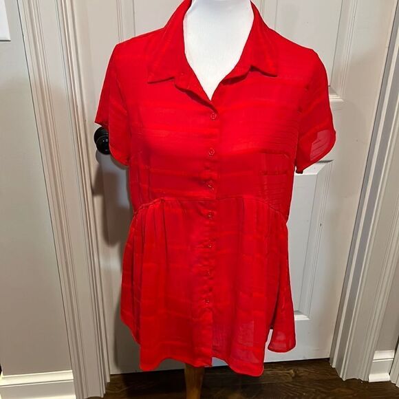 Nice Rokoko Top in Red Size Largel - Picture 1 of 6